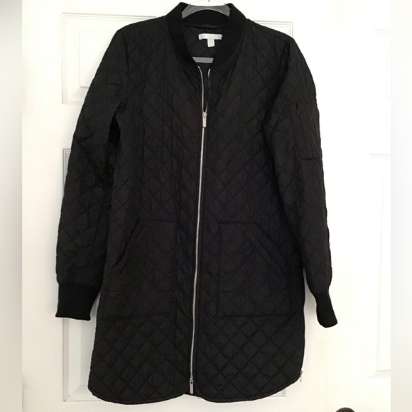 ZELLA Longline Quilted Bomber Jacket | Size M - Picture 6 of 10